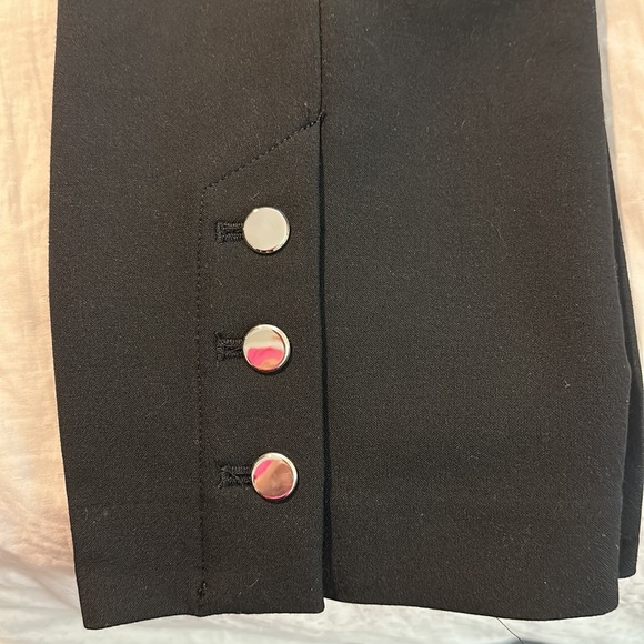 Ann Taylor lined black pants with 3 button detail on both legs. - Picture 2 of 5